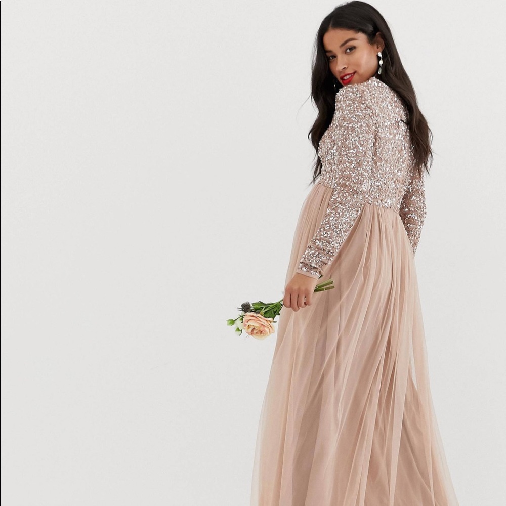ASOS sequin maternity dress